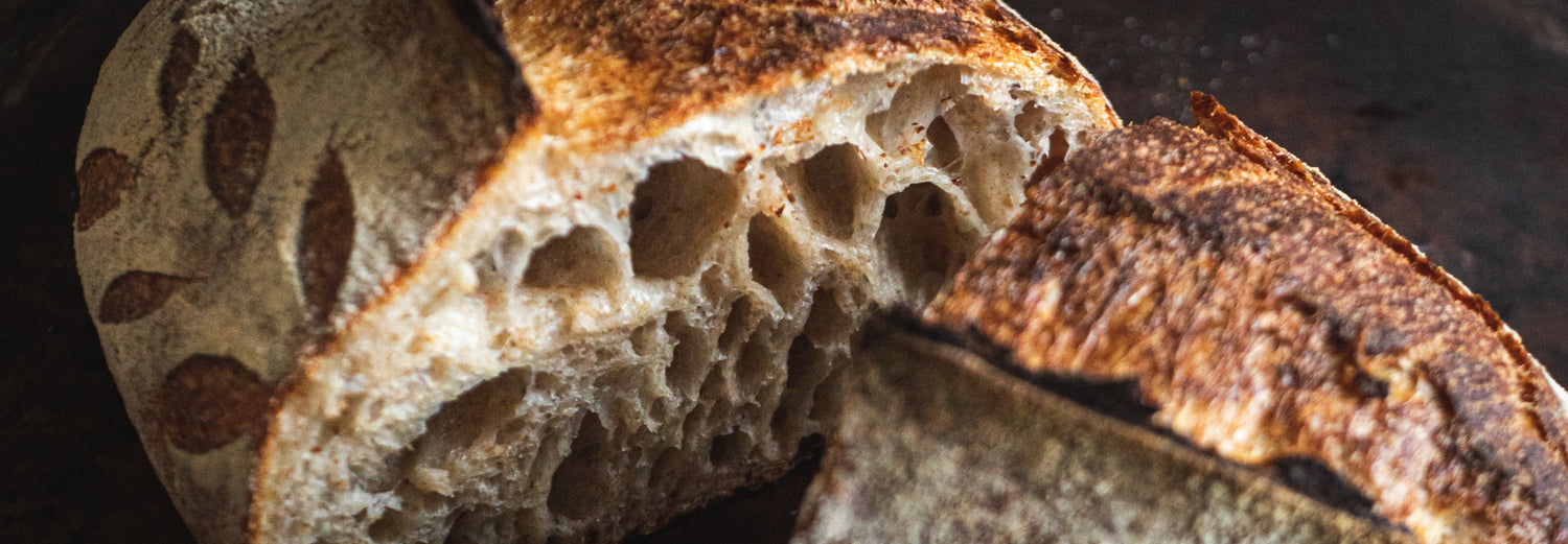 No Knead Sourdough Loaf recipe poster image