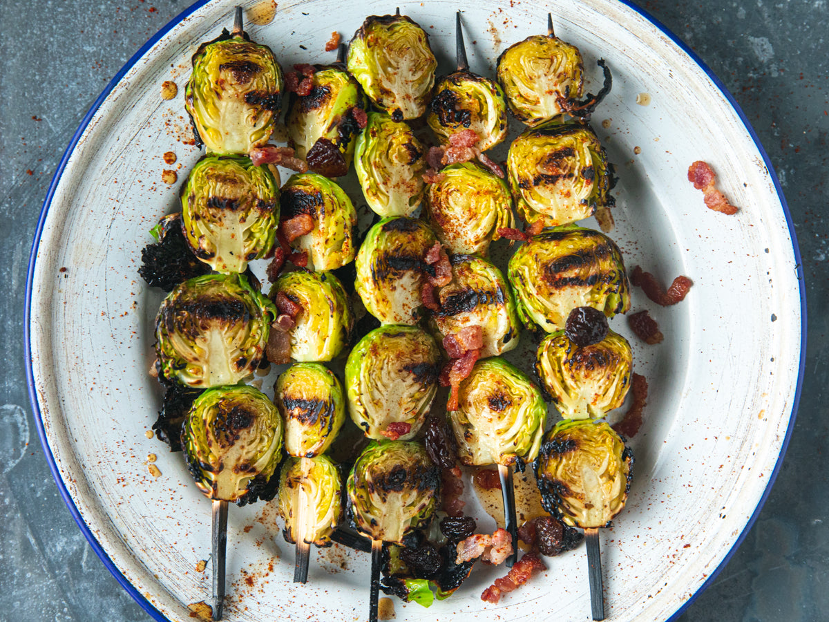 Brussel Sprout Skewers recipe poster image