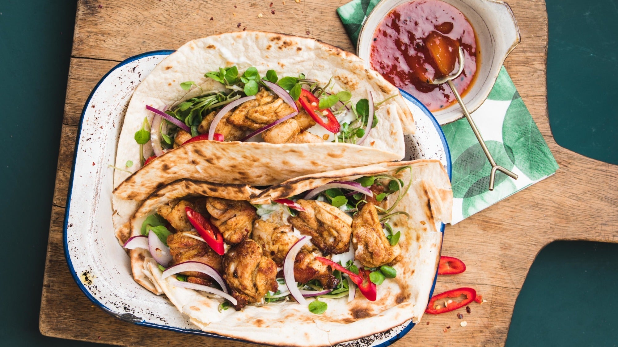 Chicken Roti Wrap - Roccbox Recipes - Gozney