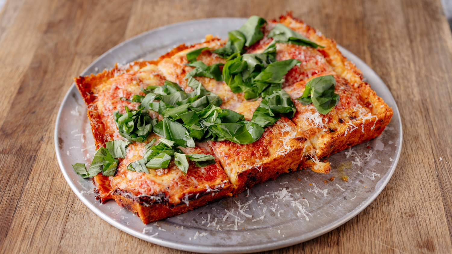 Detroit Style Margherita Pizza