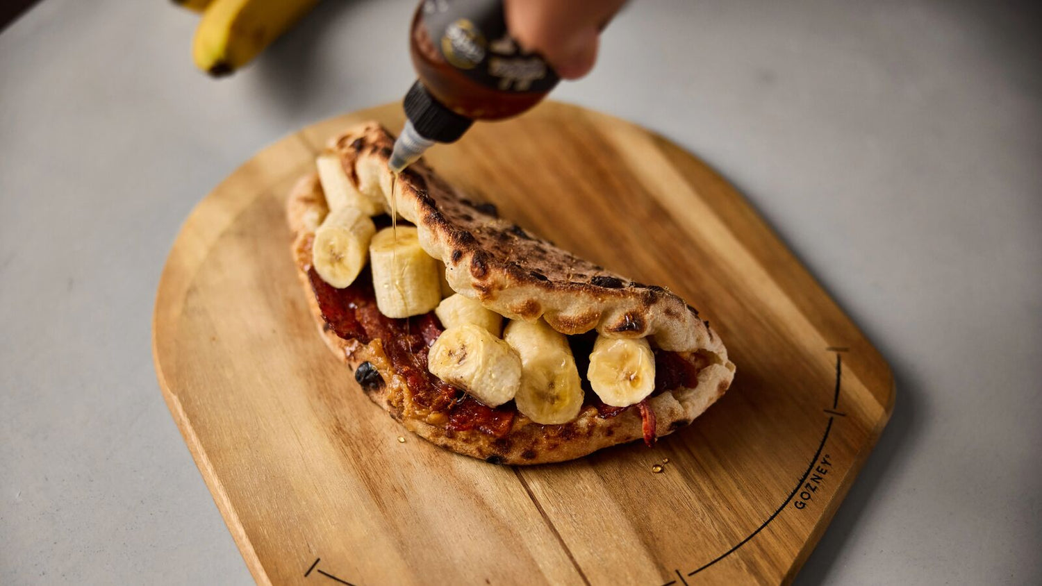 Banana and bacon sandwich recipe poster image