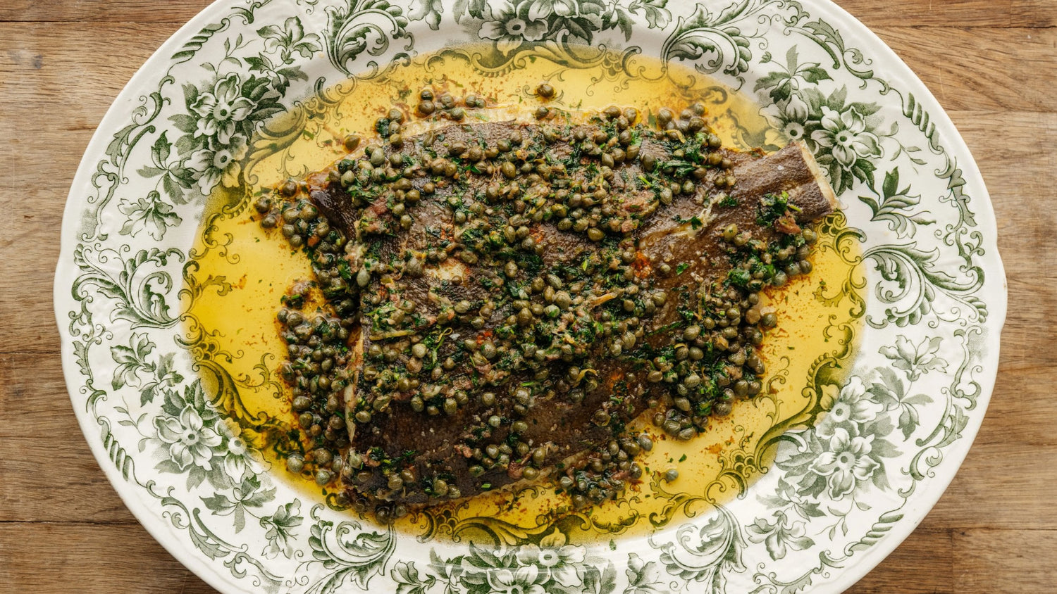 Whole Plaice with Lemon Caper Butter recipe poster image