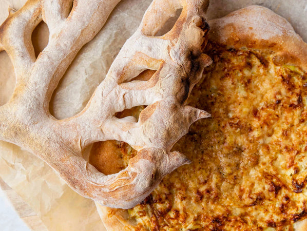 Flamiche Aux Poireaux and Fougasse recipe poster image