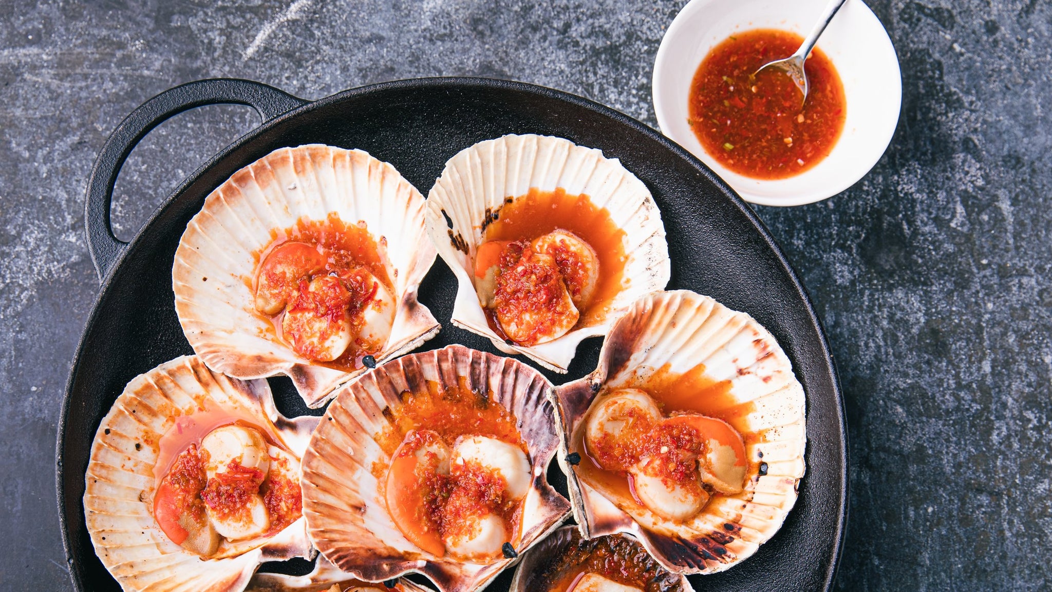 Roasted Scallops with Thai Chilli Dressing